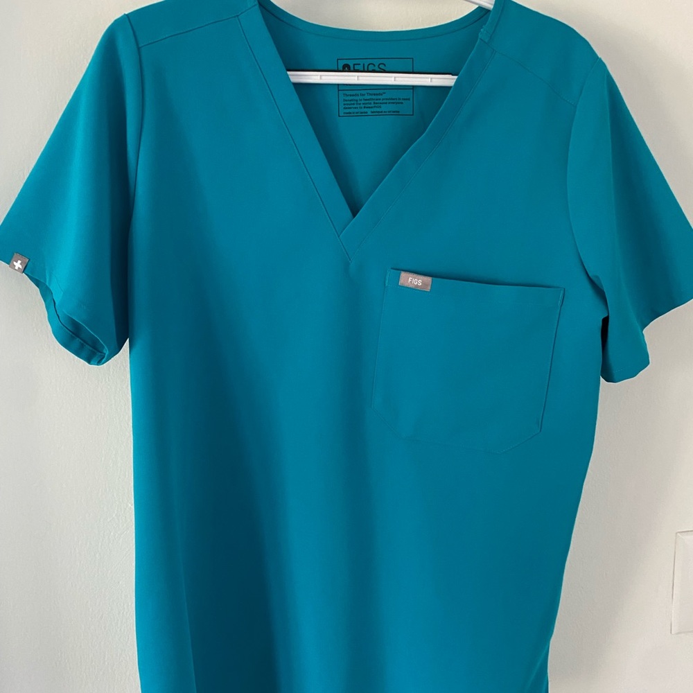 Figs limited edition teal Catarina one pocket large scrub top